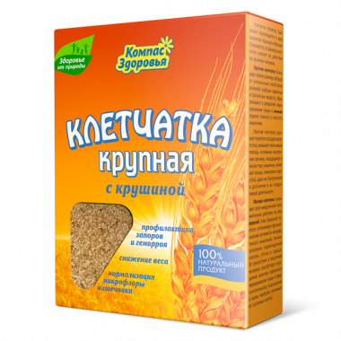 КОМПАС ЗДОРОВЬЯ Клетчатка пшеничная крупная с крушиной 150г — 65fit