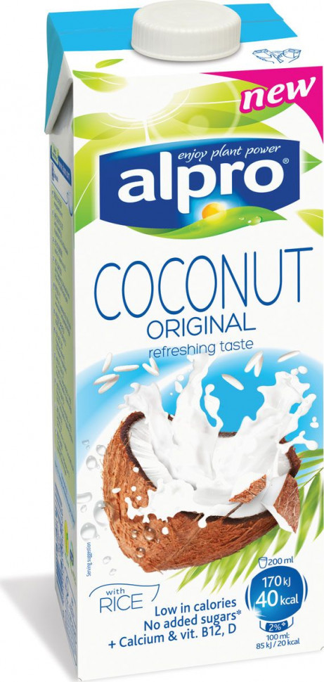 Напиток кокосовый с рисом обогащенный кальцием и витаминами 1л, ALPRO фото 1 — 65fit
