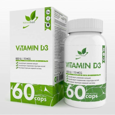 NATURALSUPP Vitamin D3 600 IU 60 caps — 65fit