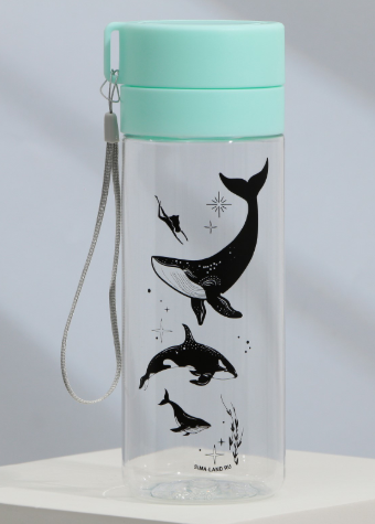 Бутылка для воды с подвесом "Киты", 600 мл   9313618 фото 1 &mdash; 65fit