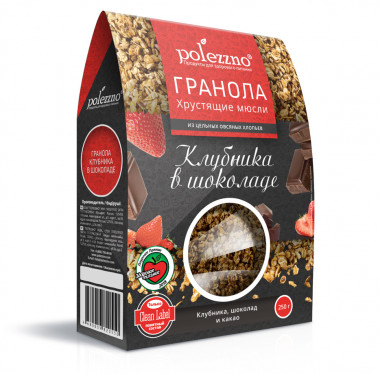 POLEZZNO Гранола Клубника в шоколаде 250г — 65fit