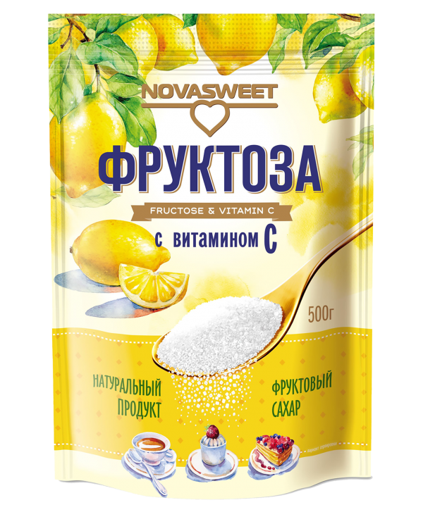 Фруктоза с витамином С 500гр, Novasweet фото 1 — 65fit