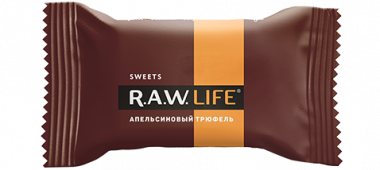 R.A.W. LIFE Конфета Апельсиновый трюфель 18г — 65fit