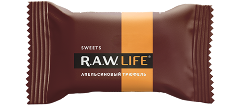 R.A.W. LIFE Конфета Апельсиновый трюфель 18г фото 1 — 65fit