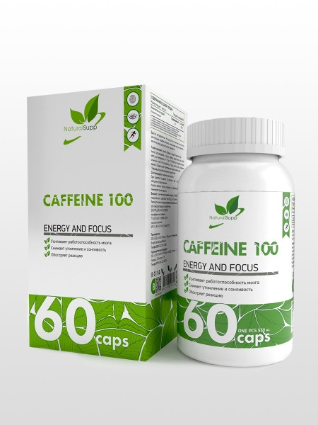 NATURALSUPP Caffeine 100 mg 60 caps фото 1 — 65fit