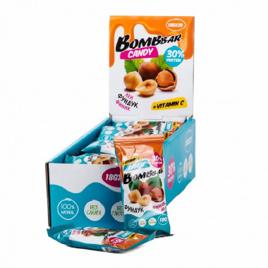 BOMBBAR Конфета протеиновая &quot;Фундук&quot; 18г — 65fit