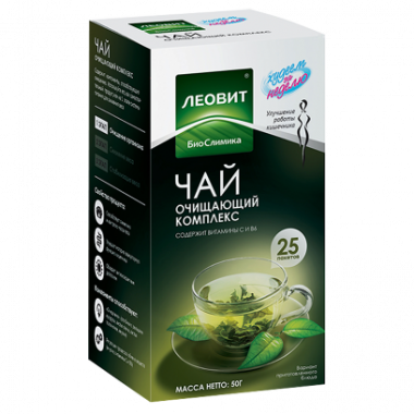 Чай Очищающий комплекс 50гр, Леовит — 65fit